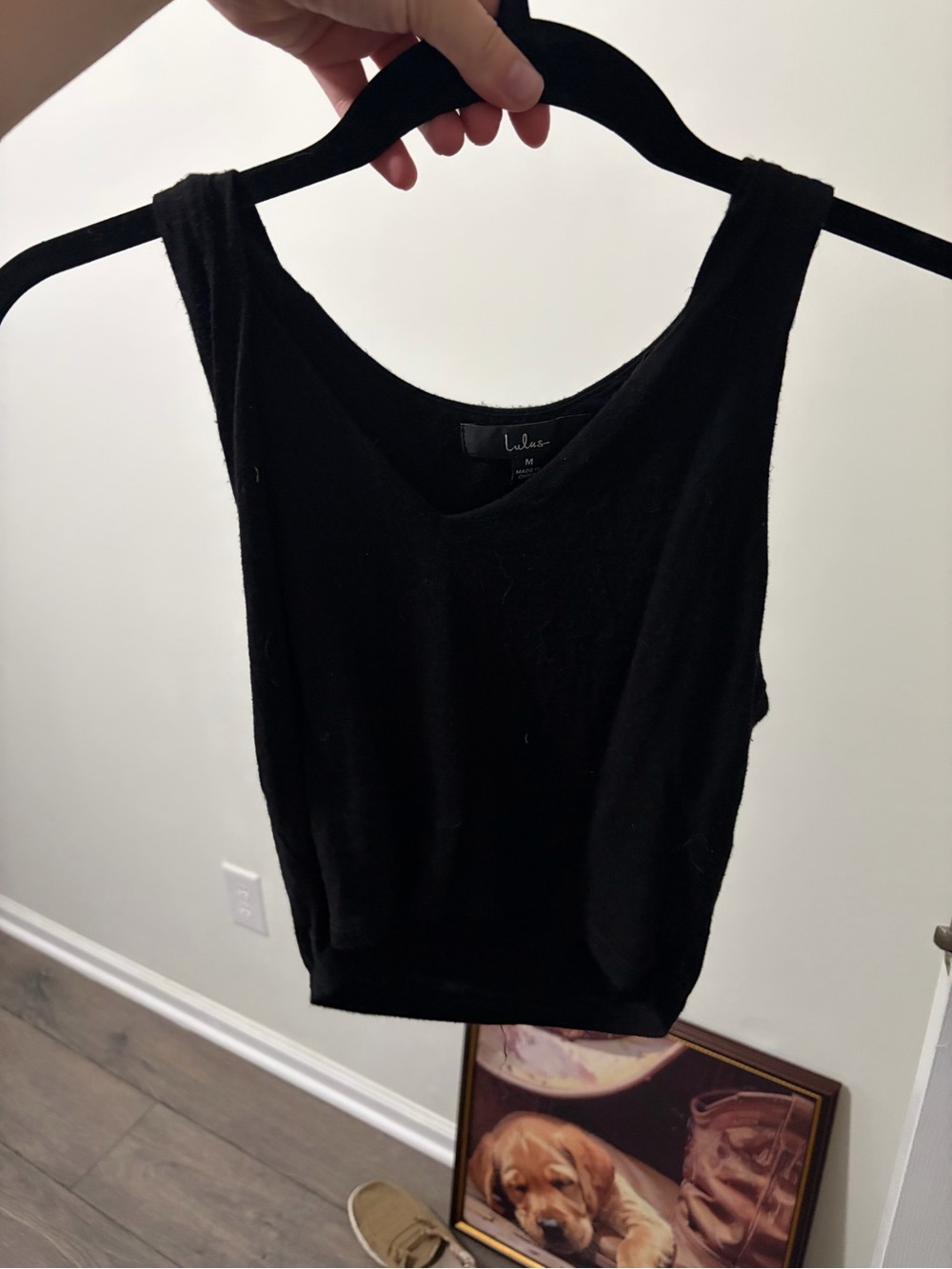 Lulu's Black Sleeveless Knit Tank